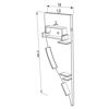 Imagen de Tapa gris izquierda para perfil de aluminio para pared WL01-03