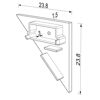 Imagen de Tapa gris izquierda para perfil de aluminio para pared WL02-03