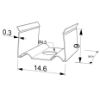 Imagen de Grapa de montaje de metal para perfil de aluminio SL12-16