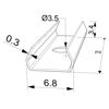 Imagen de Grapa de montaje perfil en aluminio WL02-03 y SL11-01