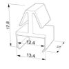Imagen de Grapa de montaje de plástico para tira de 12 mm para perfil CC01-06