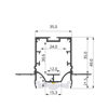 Imagen de Perfil de aluminio pintado blanco para pladur 35x49mm, 3 metros