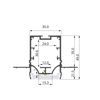 Imagen de Perfil de aluminio pintado blanco para pladur 35x49mm, 3 metros