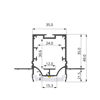 Imagen de Perfil de aluminio pintado blanco para pladur 35x49mm, 3 metros