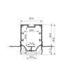 Imagen de Perfil de aluminio pintado blanco para pladur 35x49mm, 3 metros