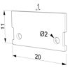 Imagen de Tapón de acero inoxidable para perfil de suelo empotrado FL01-21