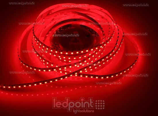 Imagen de Tira de led 5m rojo 3528 120led/m Honglitronic 24V 9,6W/m