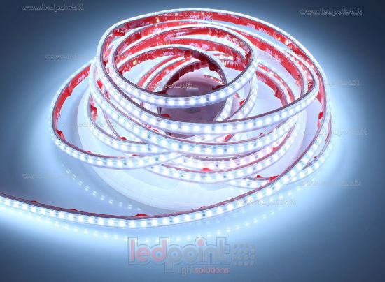 Imagen de Tira de led 5m blanco frío 6000K 3step 2835 140led/m 24V 11W/m, PCB 6mm, IP65 tubo de silicona extruído bordes llenos interior vacío