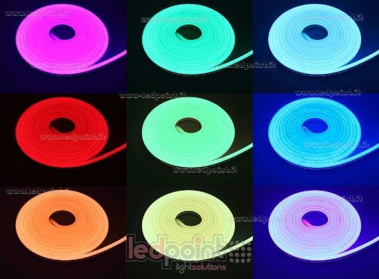 Imagen de Led Neon Flex 8mm RGB 5050 24V 14,4W 72led/m IP65 10m