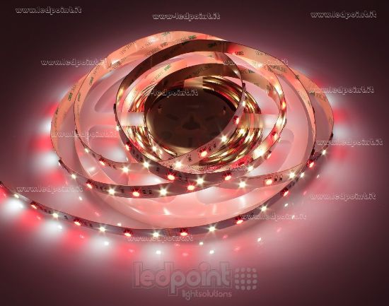 Imagen de Tira de led 5m RGB 5050 + blanco 4000K 3step 2835 56led/m Honglitronic 24V 11,5W/m