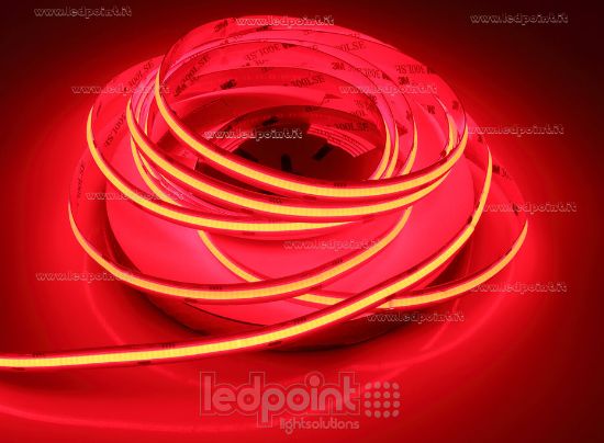 Imagen de Tira de led COB 5m rojo 528led/m 24V 14,4W/m