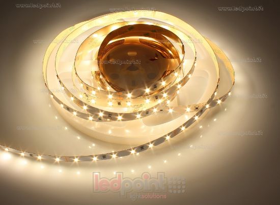 Imagen de Tira de led 5m blanco cálido 2940-3100K 2835 CRI>90 60led/m Honglitronic 24V 14,4W/m
