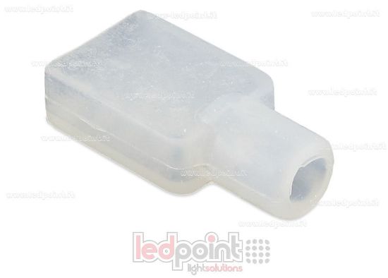 Imagen de Tapa final con agujero para el cable de alimentación para Led Neon Flex 4mm
