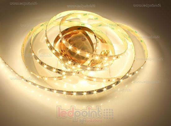 Imagen de Tira de led 5m blanco cálido 3000-3100K 2835 70led/m Honglitronic 24V 14,4W/m Made in Italy