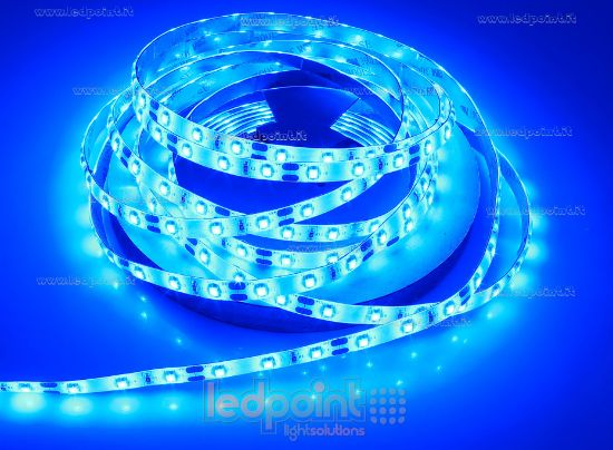 Imagen de Tira de led 5m azul 3528 60led/m IP53 (IP65) 12V 4,8W/m