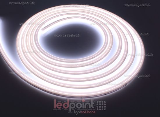 Imagen de Led Neon Flex 10mm vista superior  blanco 4000K 2835 24V 9,6W 160led/m IP67 5m