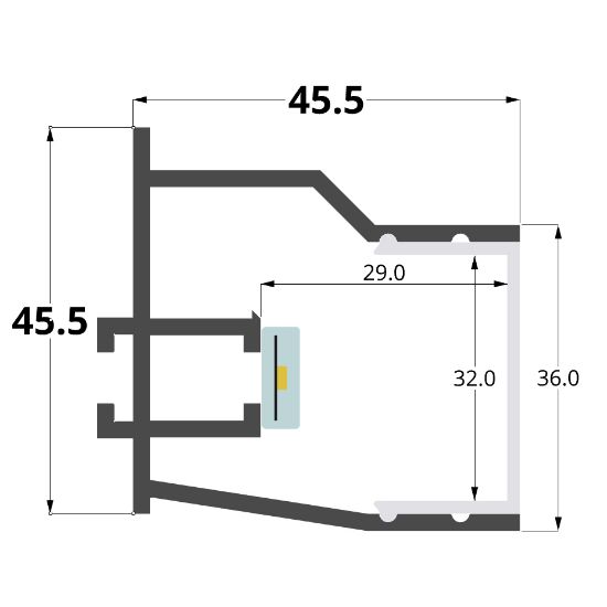 Imagen de Perfil de PVC para cemento, 3 metros