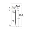 Imagen de Perfil de aluminio para zócalo 75x13mm, 2 metros