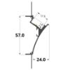 Imagen de Perfil de aluminio pintado de blanco para pladur 97x35mm, 2 metros