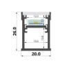 Imagen de Perfil en aluminio pisable empotrado para suelo 20x26mm, 2 metros
