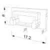 Imagen de Tapa blanca para perfil en aluminio SL08-03