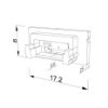 Imagen de Tapa blanca con agujero para cable de alimentación para perfil en aluminio SL08-03