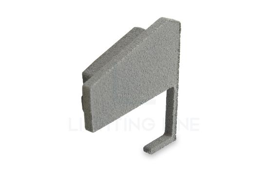 Imagen de Tapa gris derecha para perfil de aluminio para estantería SH01-03