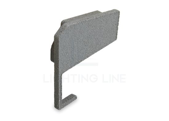 Imagen de Tapa gris izquierda para perfil de aluminio para estantería SH01-03