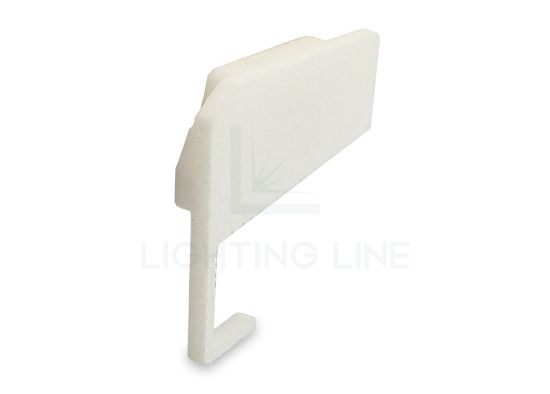 Imagen de Tapa blanca izquierda para perfil de aluminio para estantería SH01-03