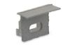 Imagen de Tapa gris con agujero para cable de alimentación para perfil en aluminio empotrado RE11-16
