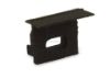Imagen de Tapa negra con agujero para cable de alimentación para perfil en aluminio empotrado RE11-16
