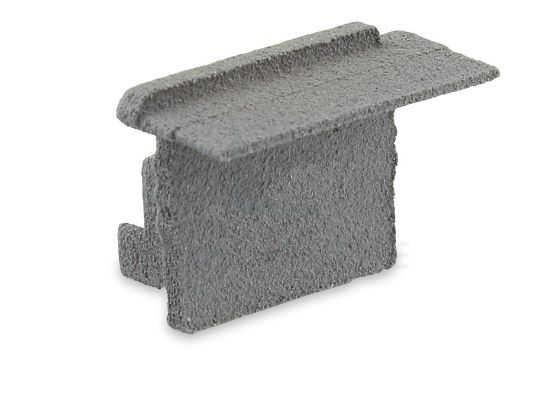 Imagen de Tapa gris izquierda para perfil en aluminio empotrado RE12-16