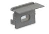 Imagen de Tapa gris izquierda con agujero para cable de alimentación para perfil en aluminio empotrado RE12-16