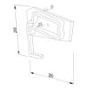 Imagen de Tapa gris derecha para perfil de aluminio para estantería SH01-03