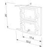 Imagen de Tapa gris para perfil en aluminio SH02-03