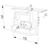 Imagen de Tapa negra con agujero para cable de alimentación para perfil en aluminio empotrado RE11-16