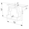Imagen de Tapa negra para perfil en aluminio empotrado RE11-16