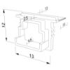 Imagen de Tapa negra izquierda para perfil en aluminio empotrado RE12-16