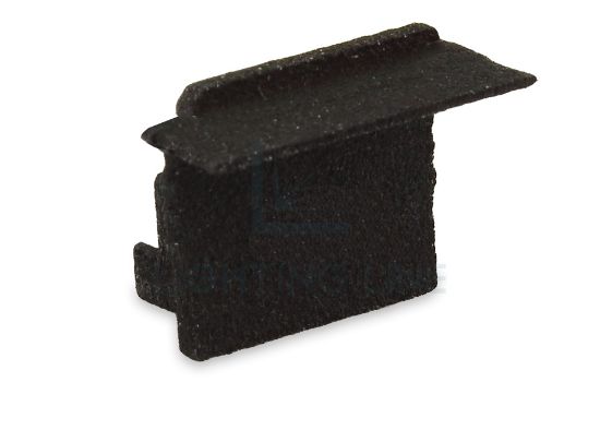 Imagen de Tapa negra derecha para perfil en aluminio empotrado RE12-16