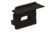 Imagen de Tapa negra derecha con agujero para cable de alimentación para perfil en aluminio empotrado RE12-16