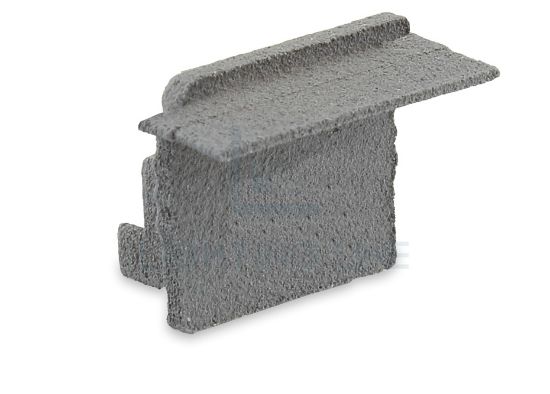 Imagen de Tapa gris derecha para perfil en aluminio empotrado RE12-16