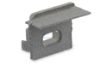 Imagen de Tapa gris derecha con agujero para cable de alimentación para perfil en aluminio empotrado RE12-16