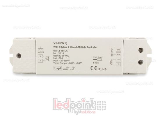 Imagen de Receptor controlador para CCT con 2 hilos  12-36V, 1ch*10A, RF 2.4G