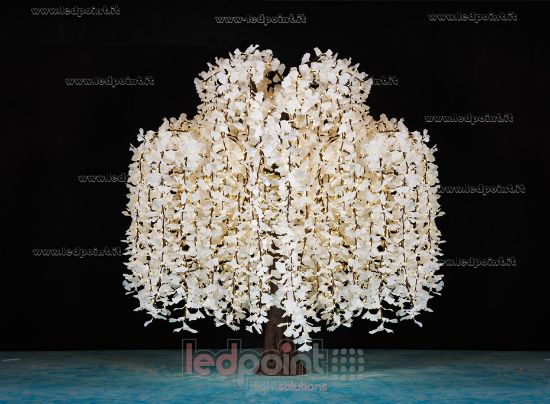 Imagen de Ginkgo biloba 2,8m de altura 3072led con hojas blancas, blanco cálido 188W con cables ocultos