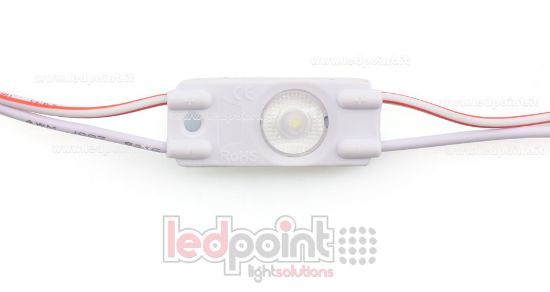 Imagen de Módulo led 2835, 0,5W 12V, blanco frío 6000-6500K, IP65 con lente 165°