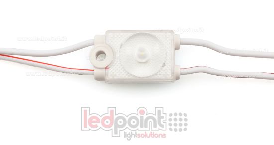 Imagen de Módulo led 2835, 0,5W 24V, blanco cálido 3000K, IP65 con lente 175°