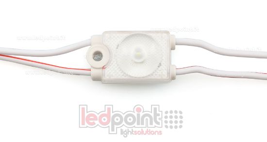 Imagen de Módulo led 2835, 0,5W 24V, blanco frío 6000-6500K, IP65 con lente 175°