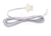 Imagen de Tapa blanca redondeada con cable y conector para perfil de aluminio empotrado RE01-03