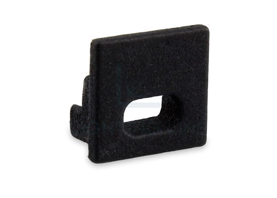 Imagen de Tapa negra de plástico con agujero para perfil SL14-16