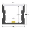 Imagen de Perfil en aluminio 17x15mm